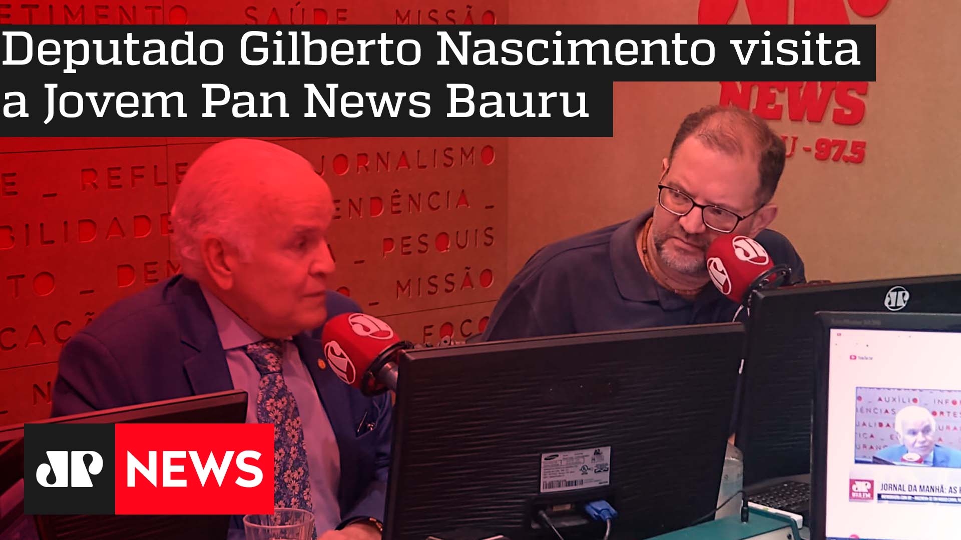 Deputado Gilberto Nascimento visita à Jovem Pan News Bauru Destaques